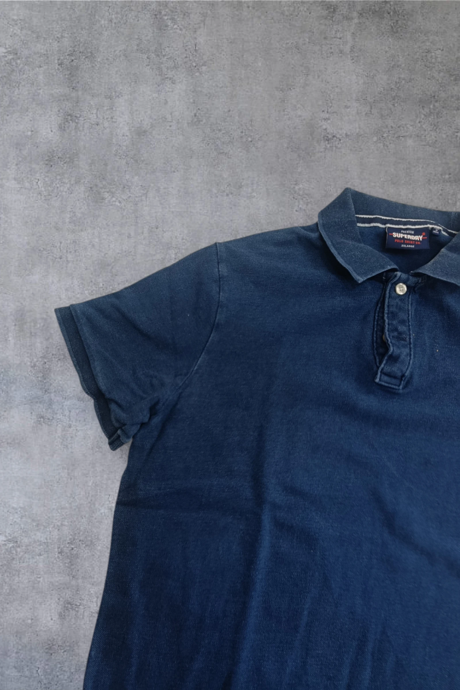 | Polo Superdry Masculina | Cor Azul Marinho Mesclado | Navy Faded | Tamanho 2XL | – photo 3